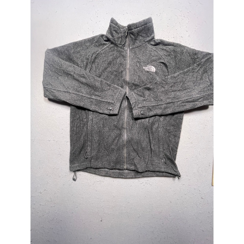 The North Face Full Zip Fleece Jacket Mens Large Gray Heather Outdoor Excellent
